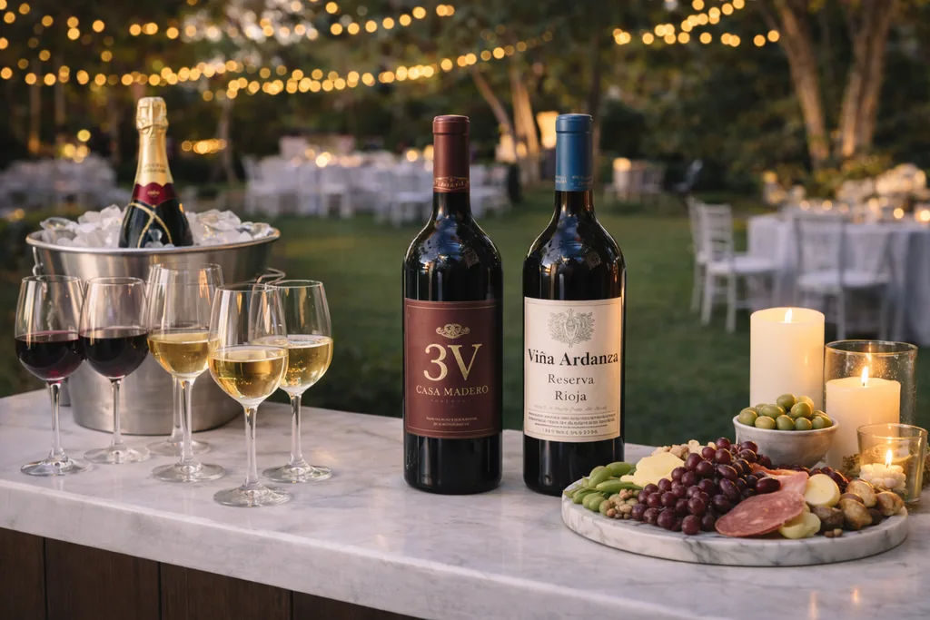 Barra libre de vino por hora para eventos en Cancún