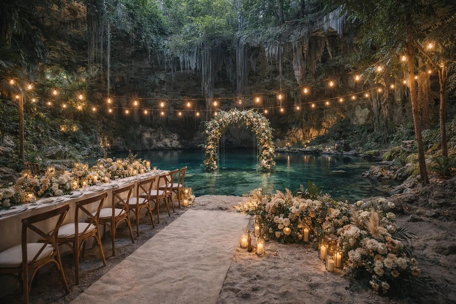 Locación de cenote para eventos en Riviera Maya